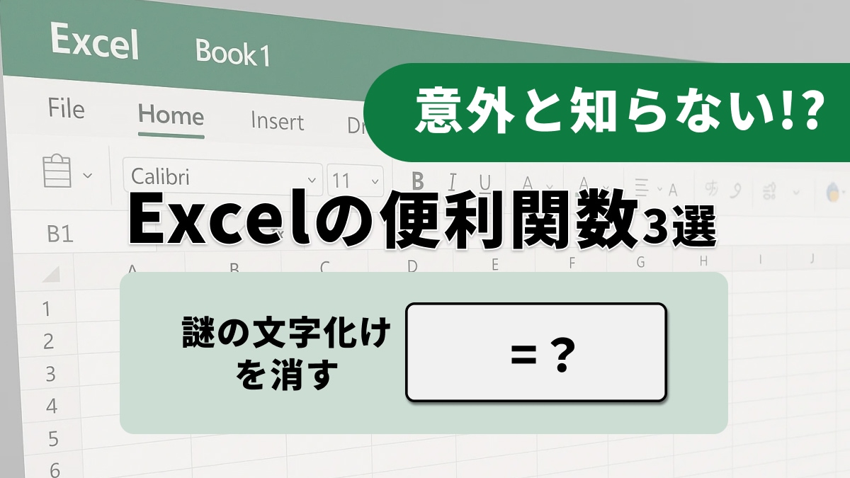 【Excel整形】「スペース削除が面倒…」汚いデータを一発でキレイにする文字列操作3選