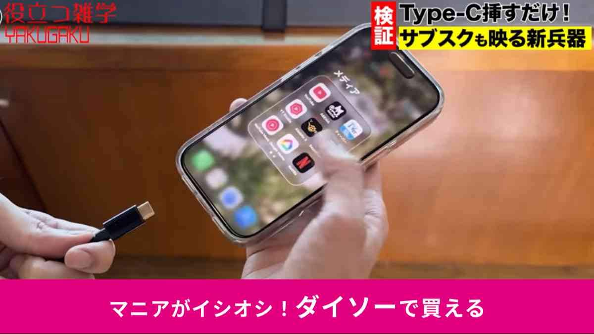 「Type-C→HDMI変換ケーブル」