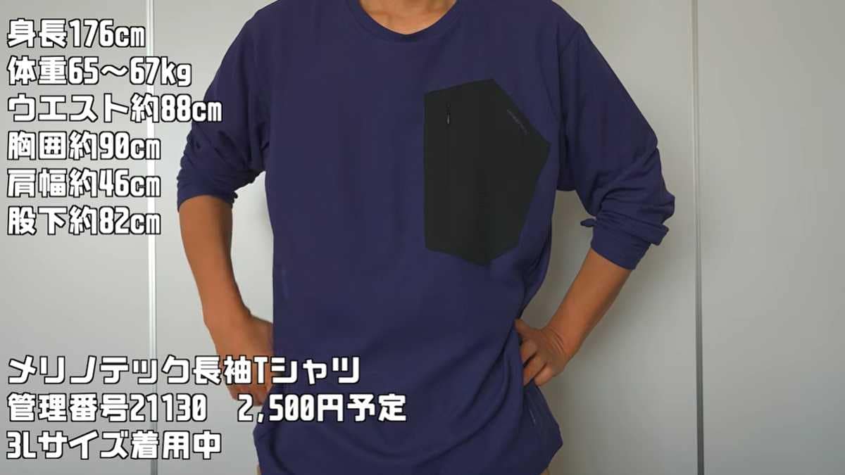 ワークマン「メリノテック(R)長袖Tシャツ」は夏でも涼しい