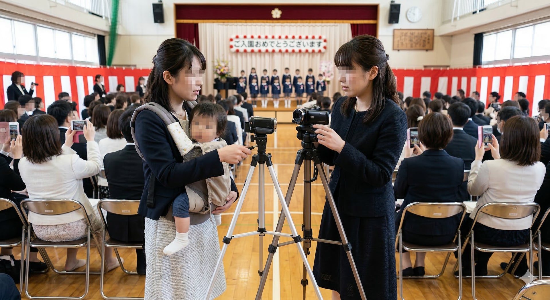 撮影場所が被ってしまった時は、無言で場所を取り合わず声をかけ合いましょう