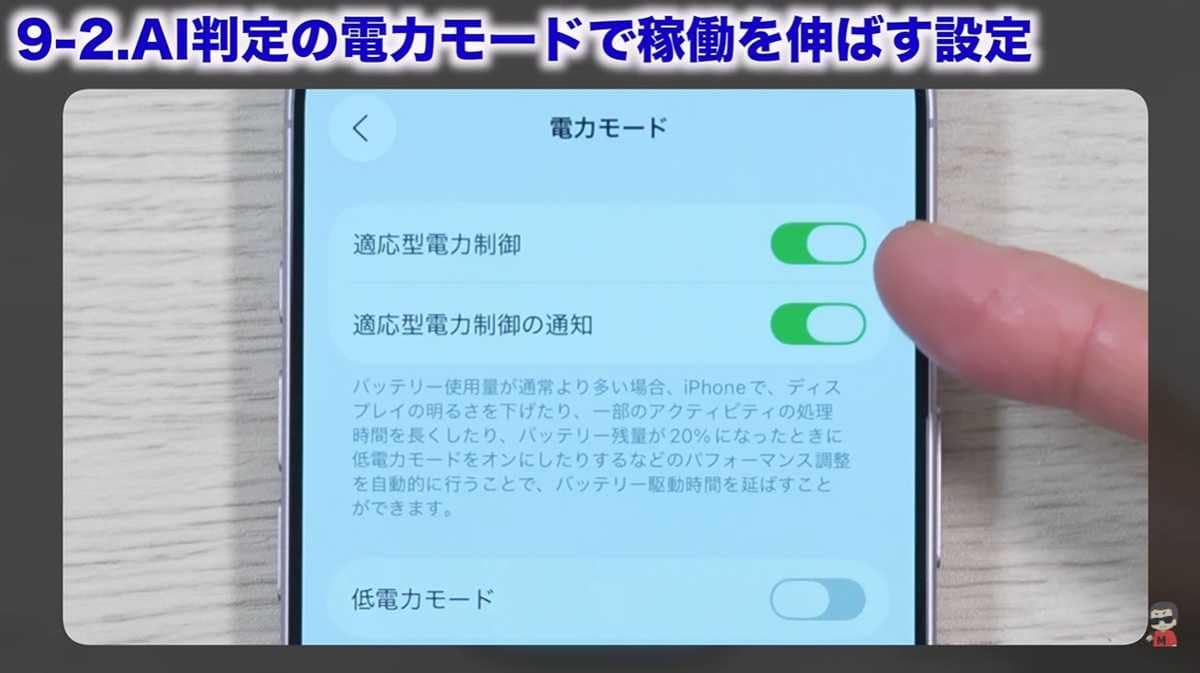 AIが自動で電力を節約する適用型電力制御