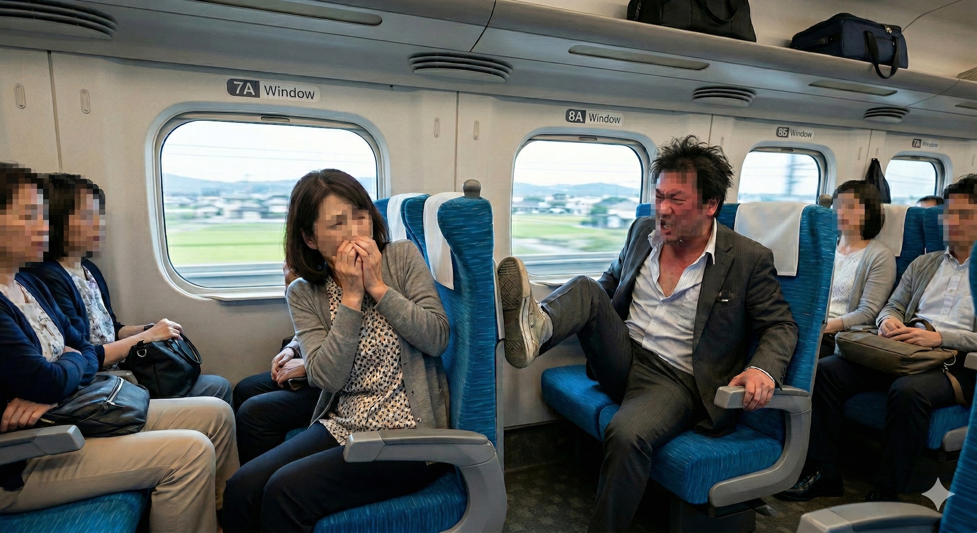 新幹線で後ろの男が激しく怒鳴り、蹴られ…→車掌さんの神対応に感動