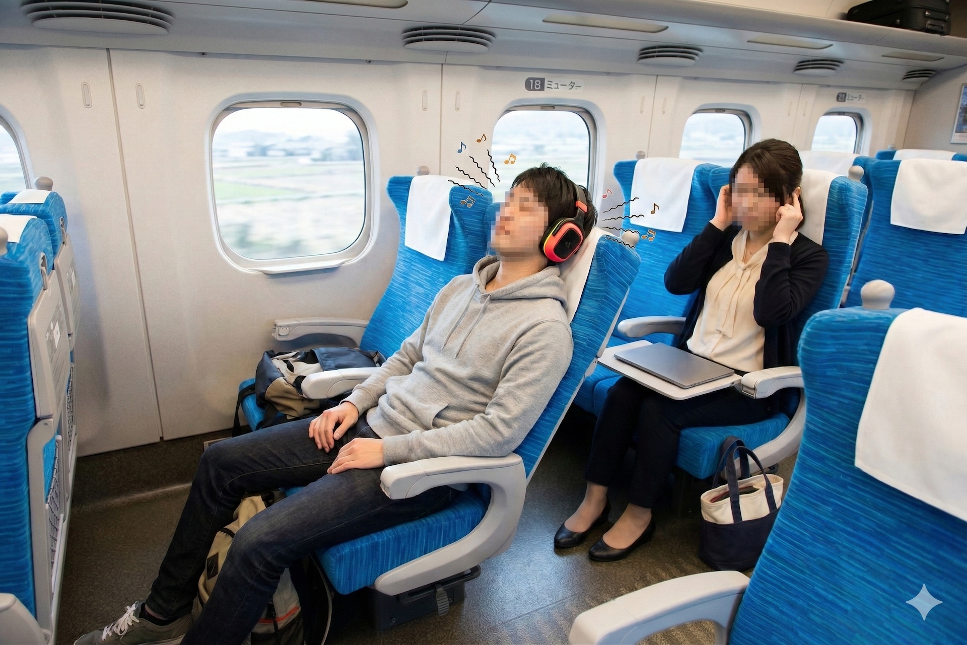 直接注意してトラブルになるのを避け、プロである車掌に対応を任せましょう