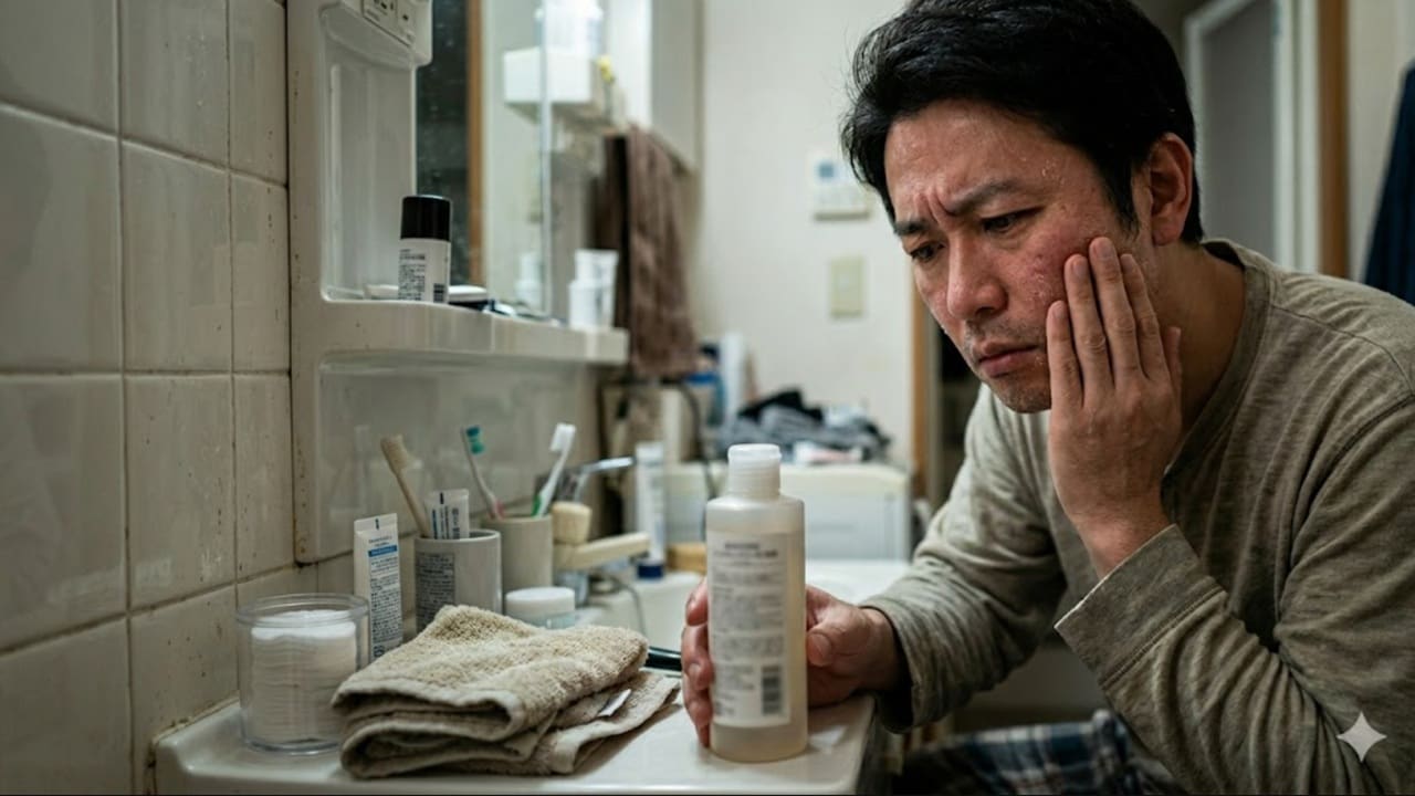 安い化粧水に変えたら乾燥が酷く大後悔…続けられる節約術とは　※Google Geminiにて作成