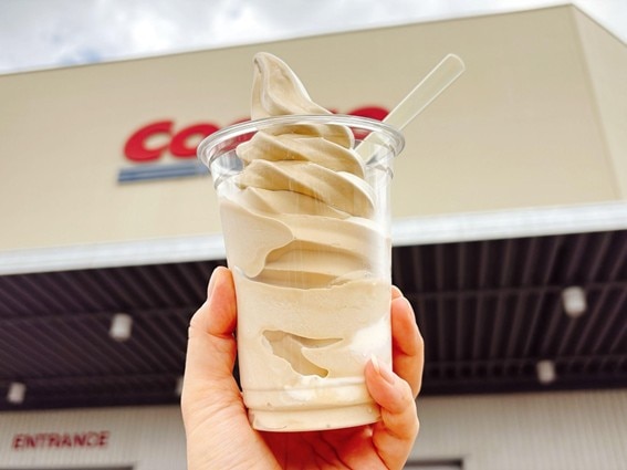 コストコ ● 商品名:ほうじ茶 ソフトクリーム● 購入価格(税込):300円