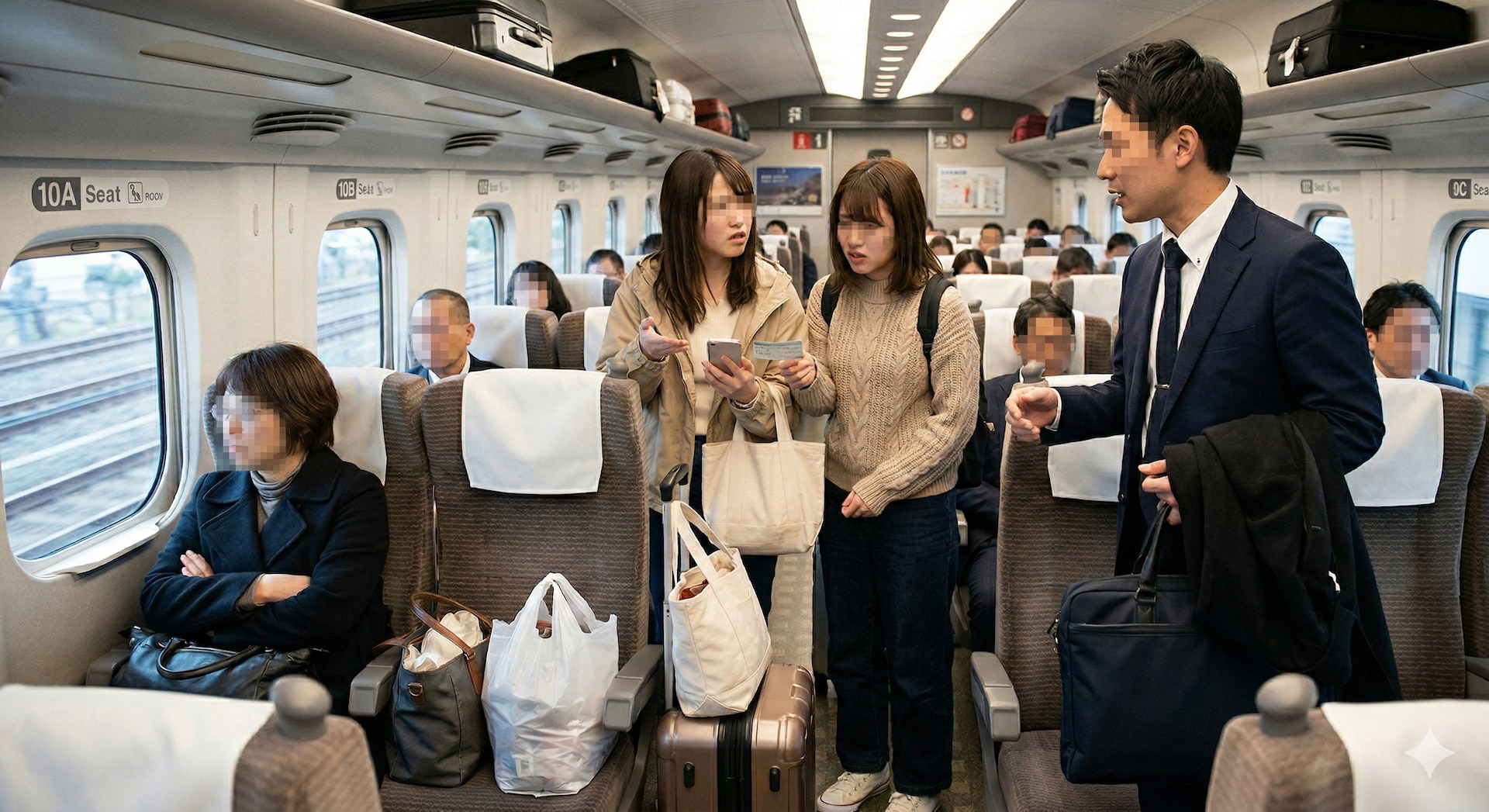 話が通じない相手には自分たちだけで対処せず、周囲や車掌の助けを借りましょう