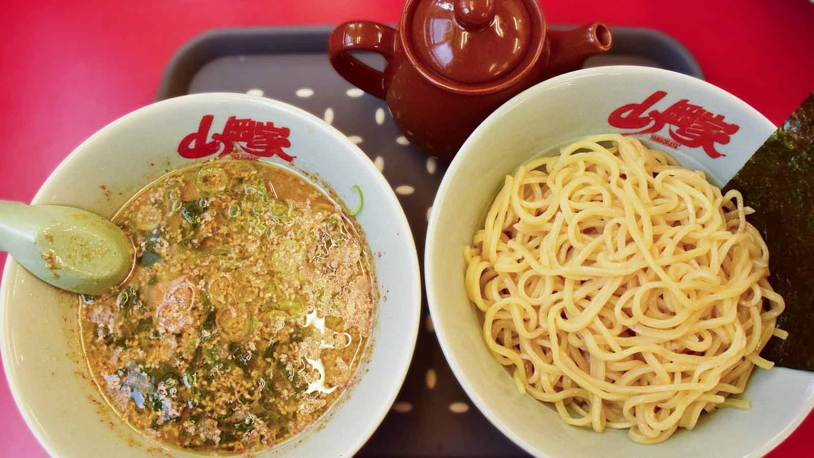 「酢なし」で「醤油つけ麺」を注文