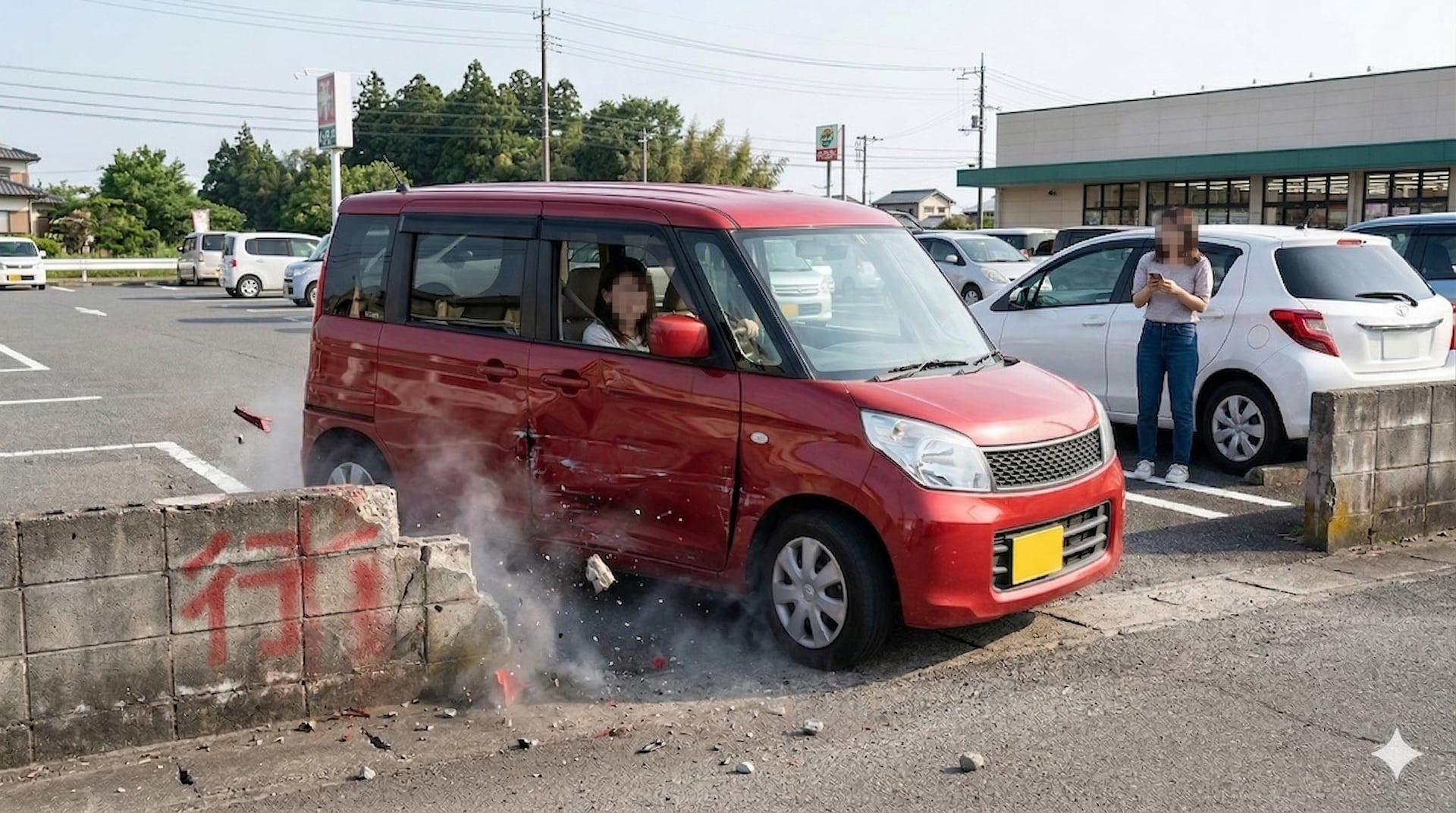 事故直後の相手は動揺しているため、二次被害に巻き込まれないよう注意が必要です　※Google Geminiにて作成