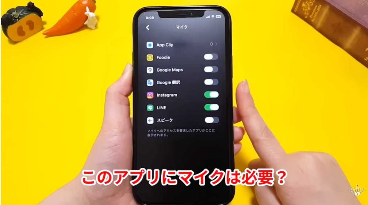 アプリのマイク・カメラ・位置情報へのアクセス権限を見直す