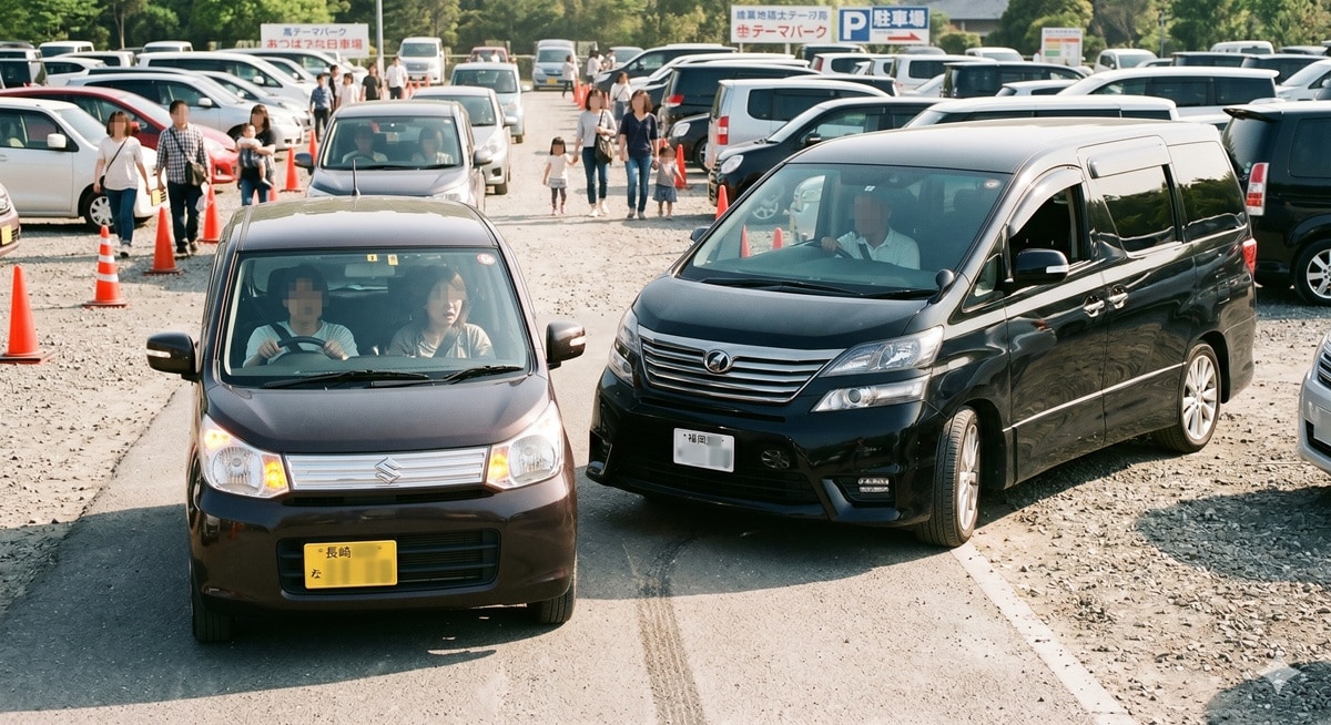 GWの駐車場で他県ナンバーのミニバンに強引に割り込まれた→クラクションを鳴らしたら…