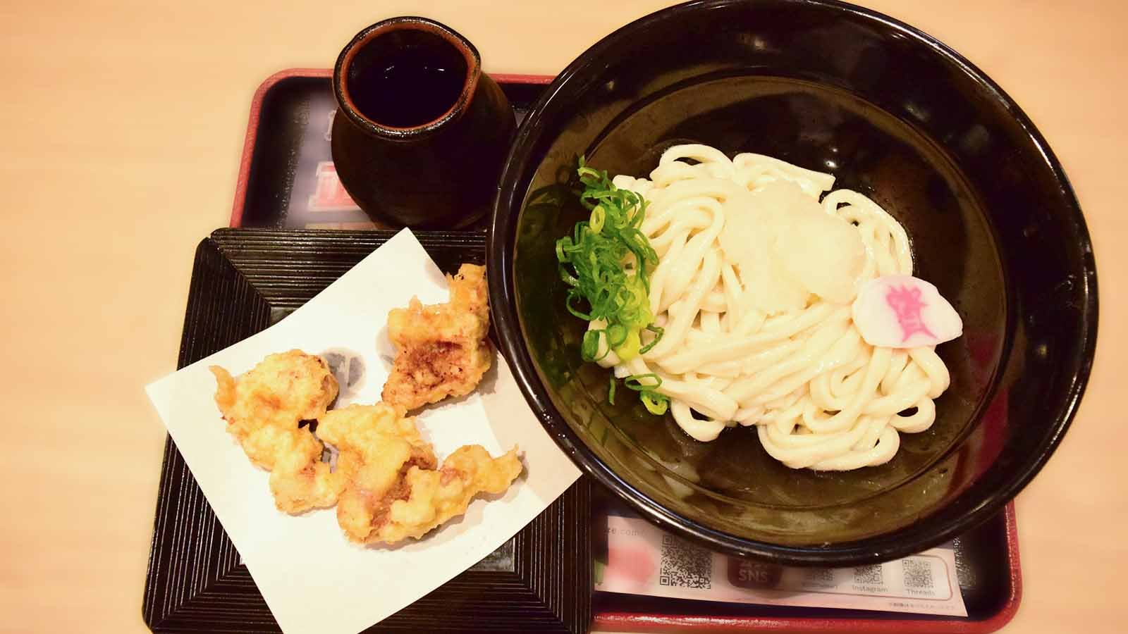 資さんうどん「ぶっかけうどん鶏天おろし（3個）」