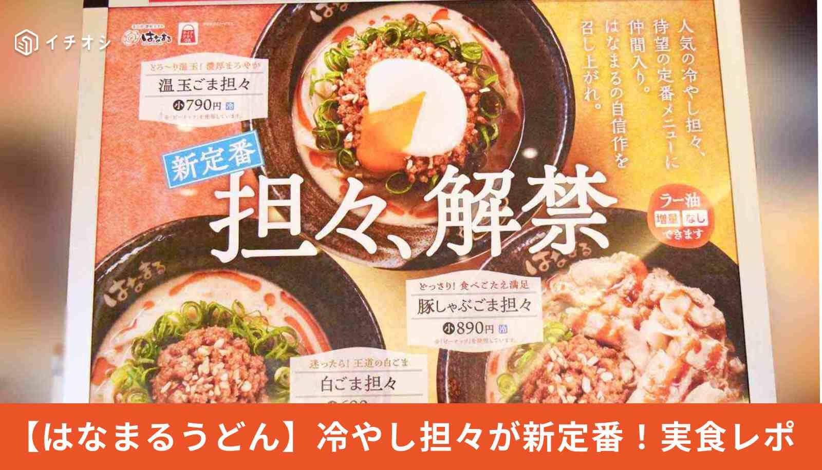 はなまるうどんの冷やし担々が新定番メニューとして登場