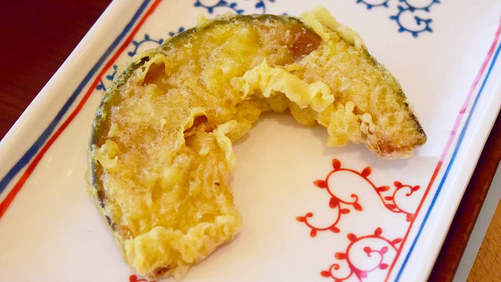 トッピングには「かぼちゃ天」がおすすめ