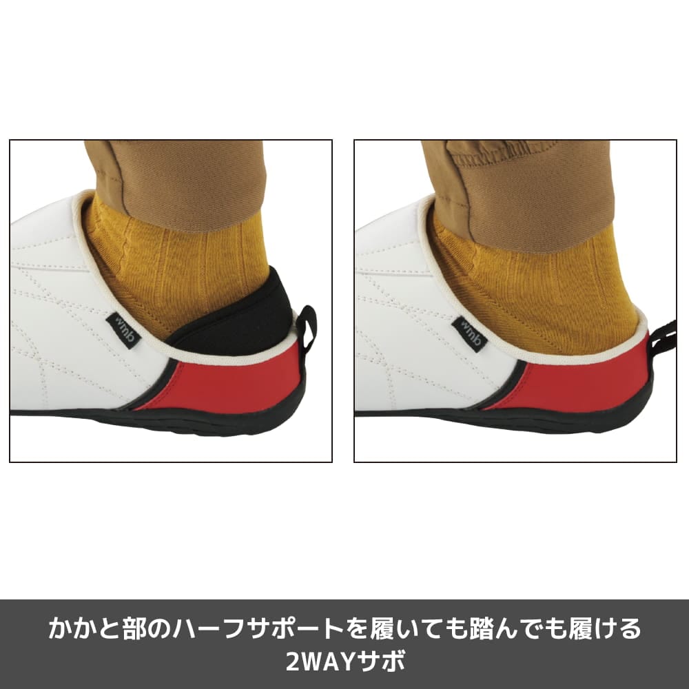 かかと部分は踏んでも履ける2WAY。>画像出典:ワークマン公式 ※株式会社ワークマンから画像使用の許諾を得ています。