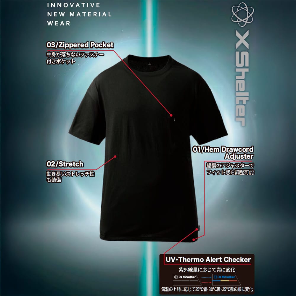 「エックスシェルター暑熱βワイドフィット半袖Tシャツ」の魅力・イチオシポイント