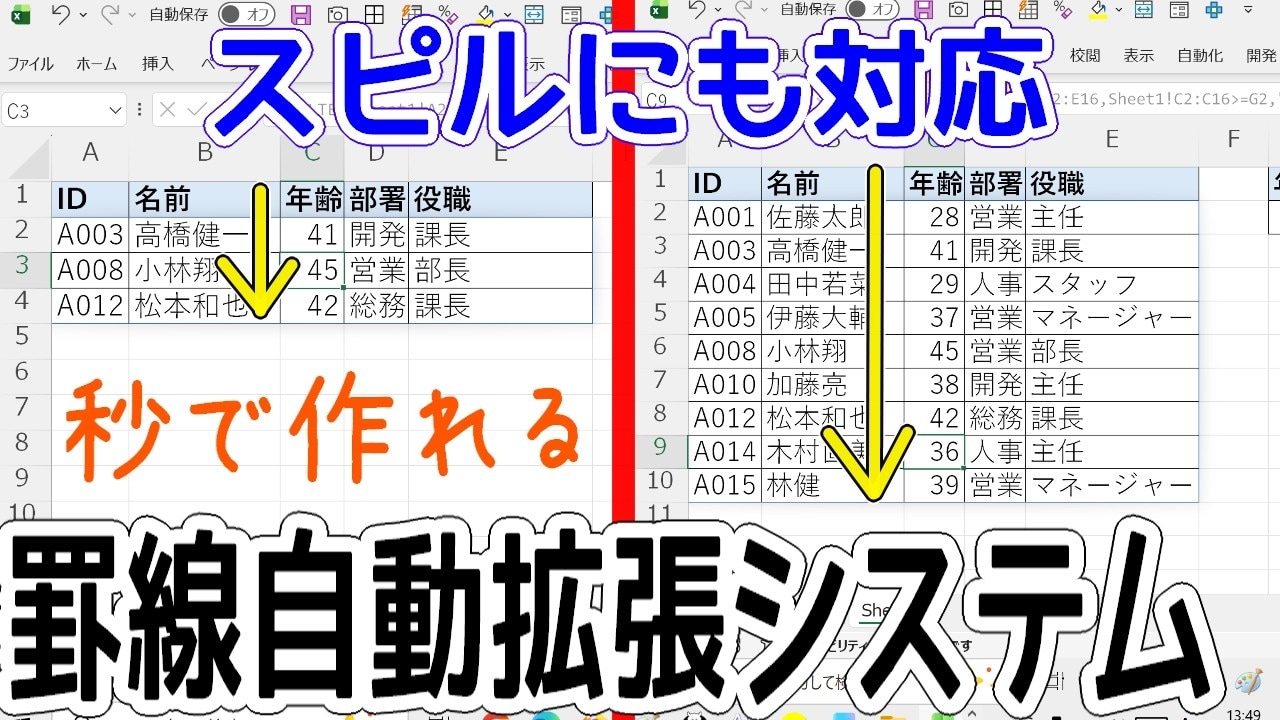Excelの便利機能、自動罫線の仕組みとメリット