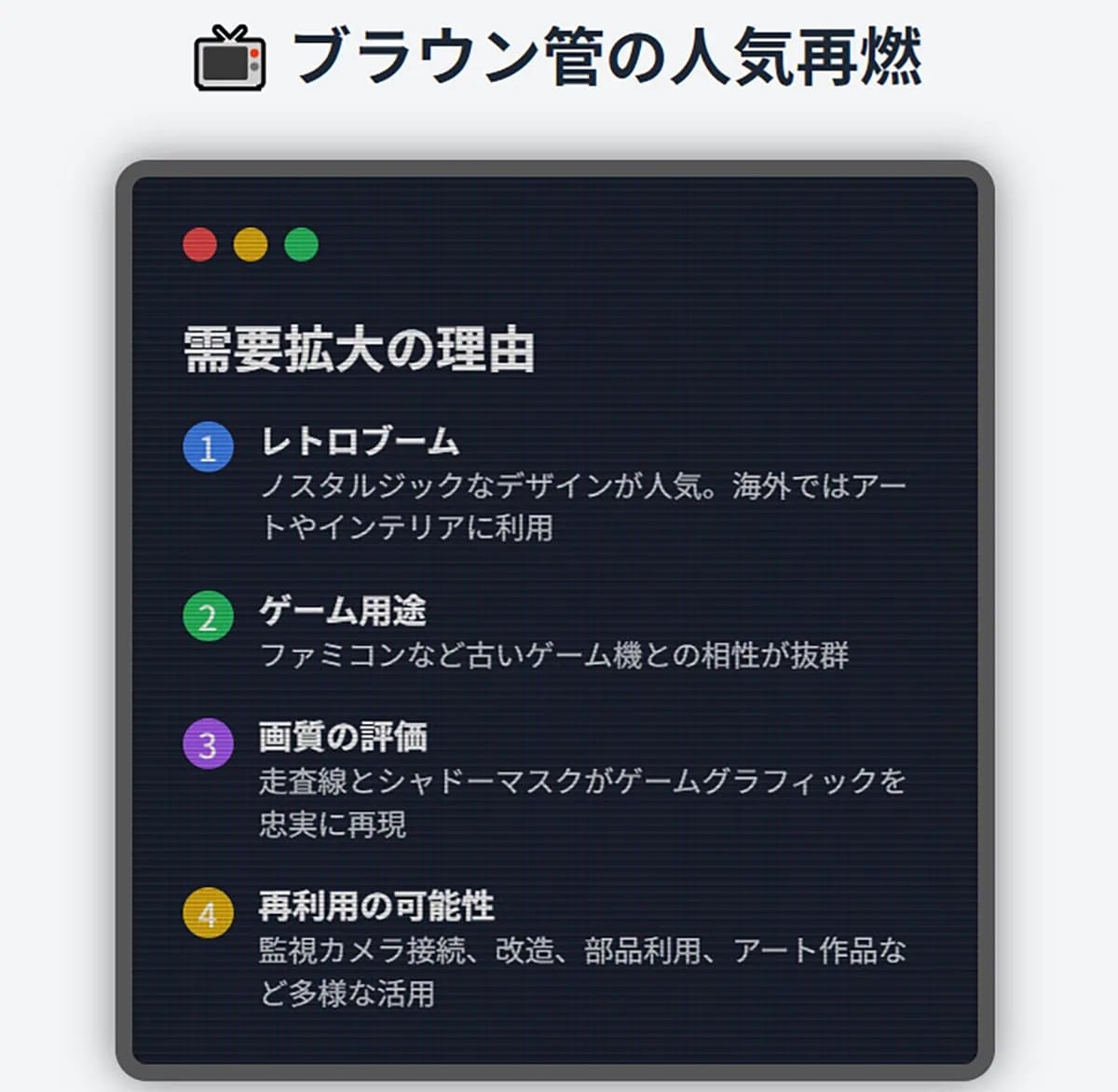 中古市場で落札額が2倍超に沸騰するブラウン管
