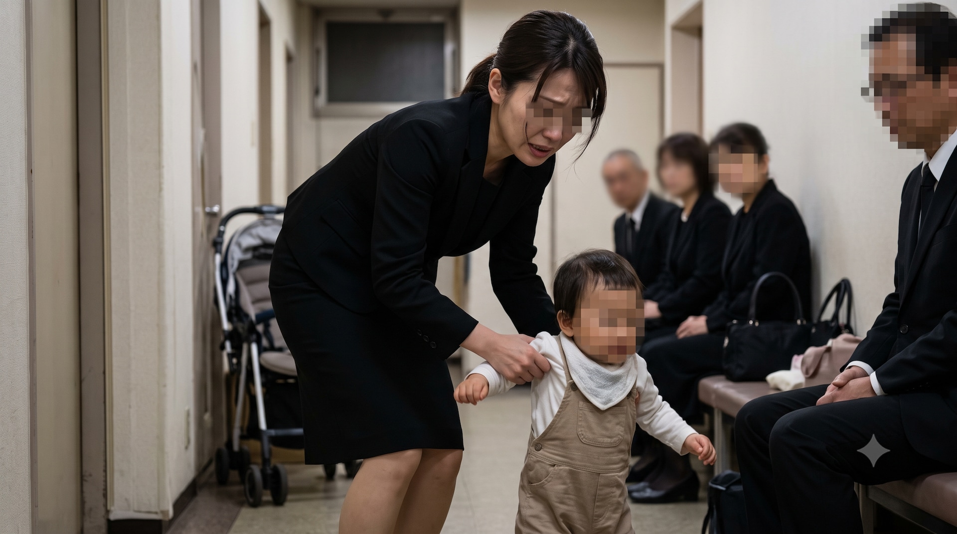 じっとしていられない1歳児！狭い式場で冷や汗をかいた葬儀参列