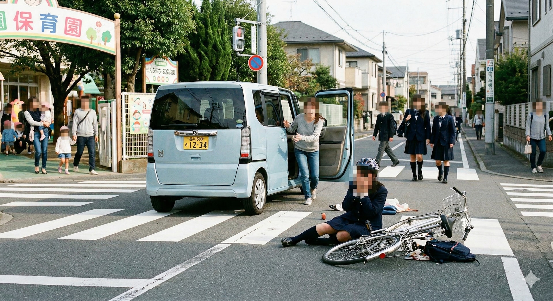 軽い接触でもその場で立ち去らず、必ず警察を呼んで事故処理を行いましょう