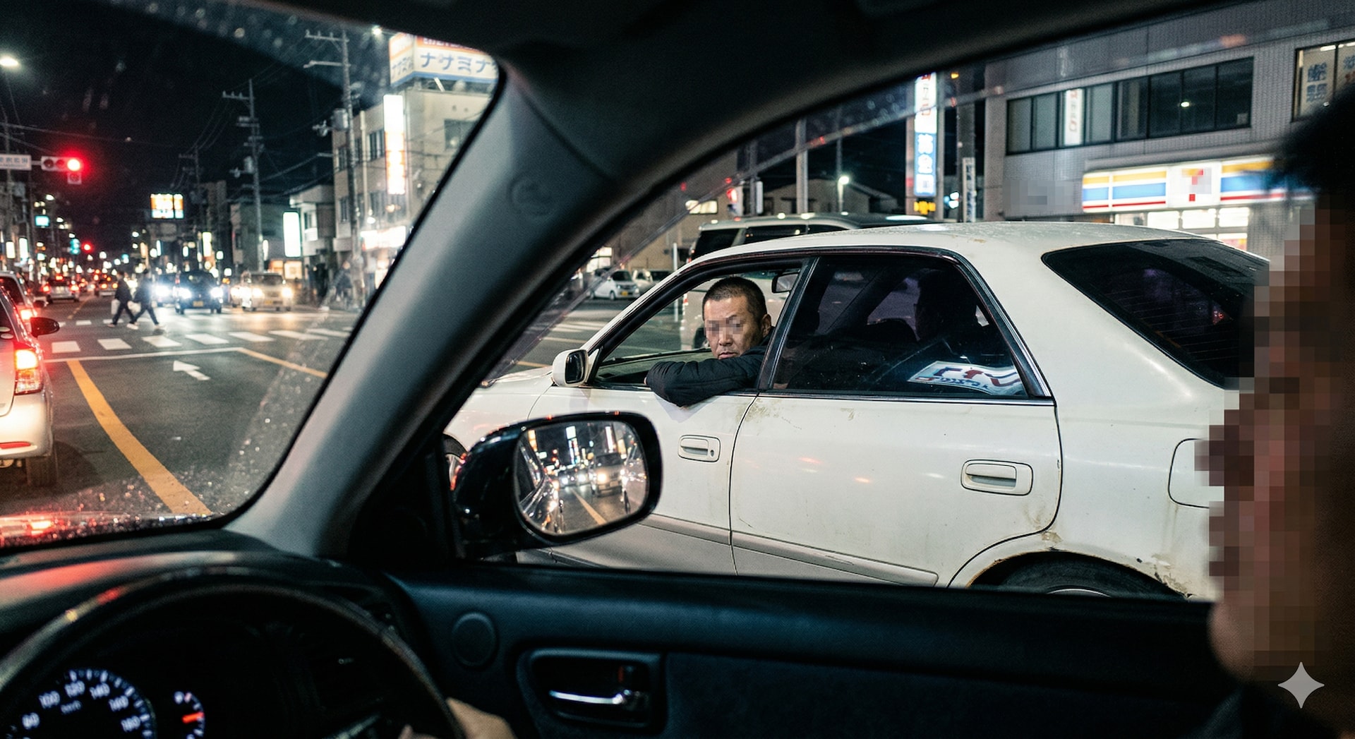 煽り運転を受けた際は、張り合わずに交通量の多い大きな道路へルートを変えましょう