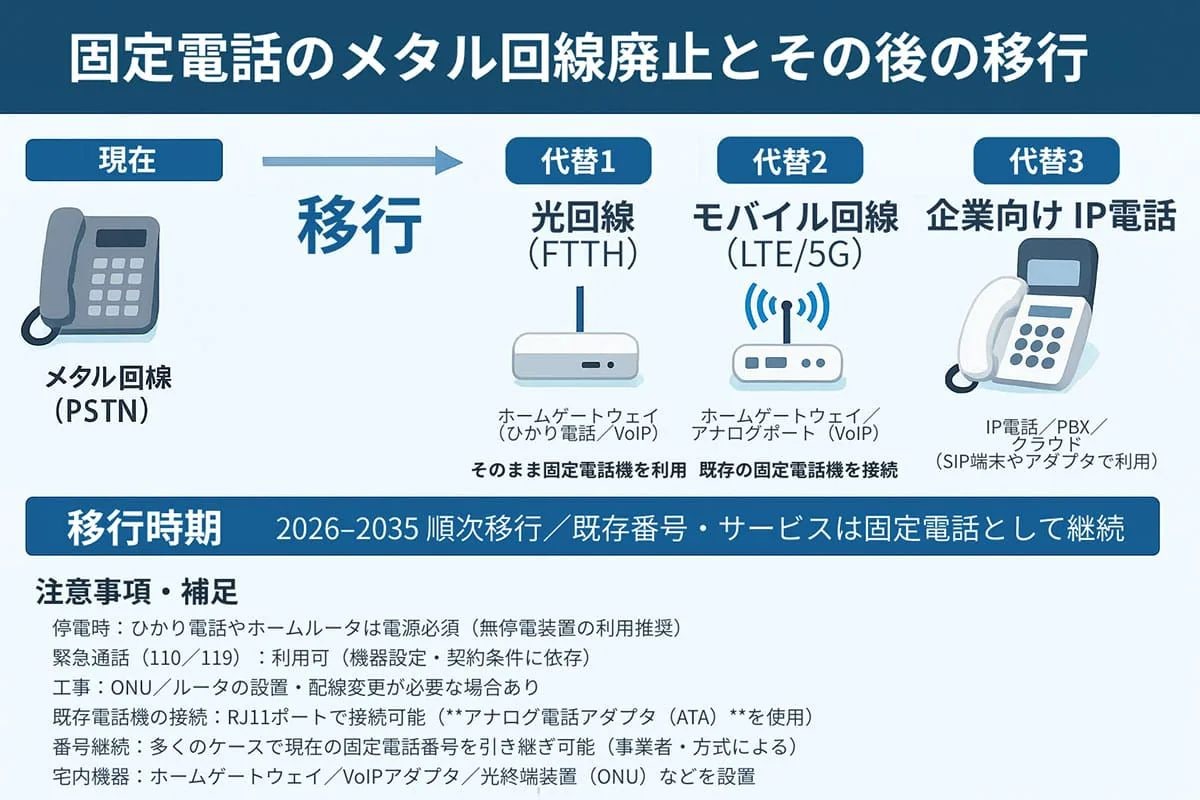 固定電話の『メタル回線撤廃』と『値上げ』が進む