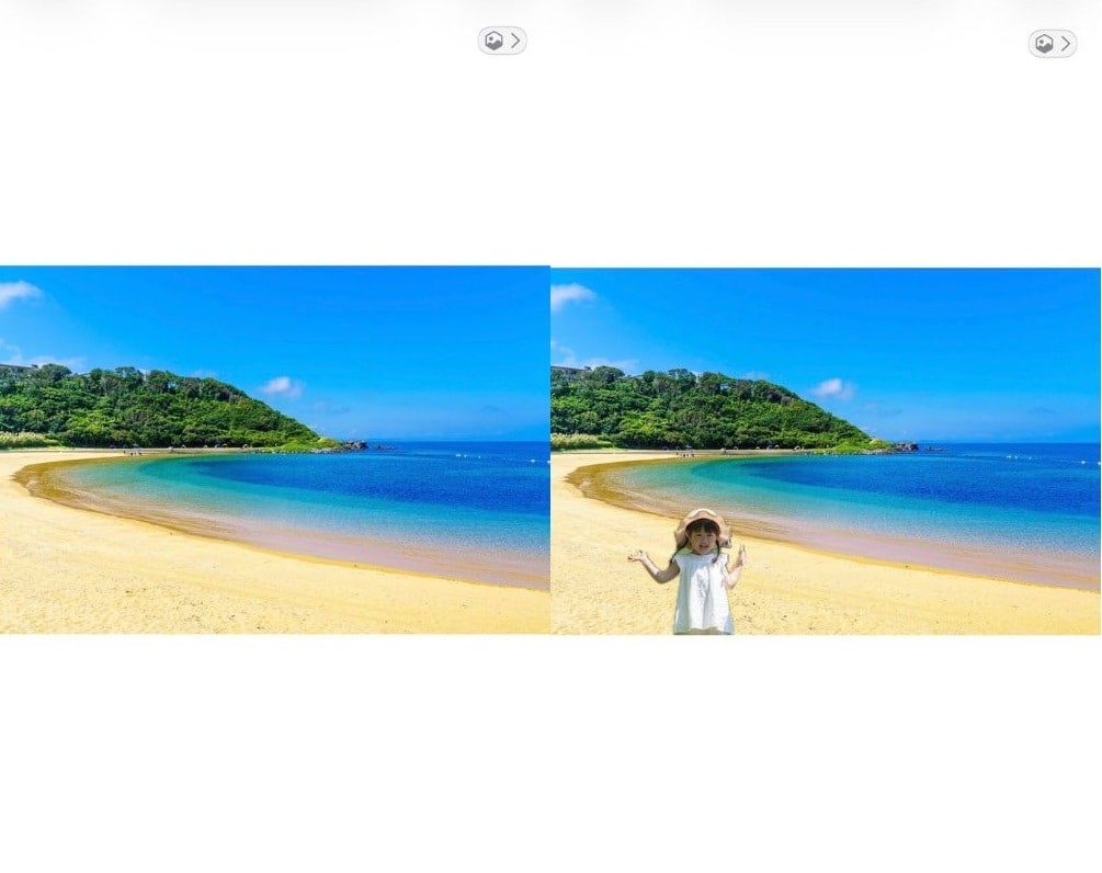 自動的に写真の選択画面が表示されるので、背景として使いたい画像を選ぶ