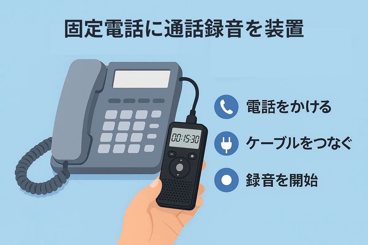 迷惑電話対策での「通話録音」は具体的にどうすればいい?