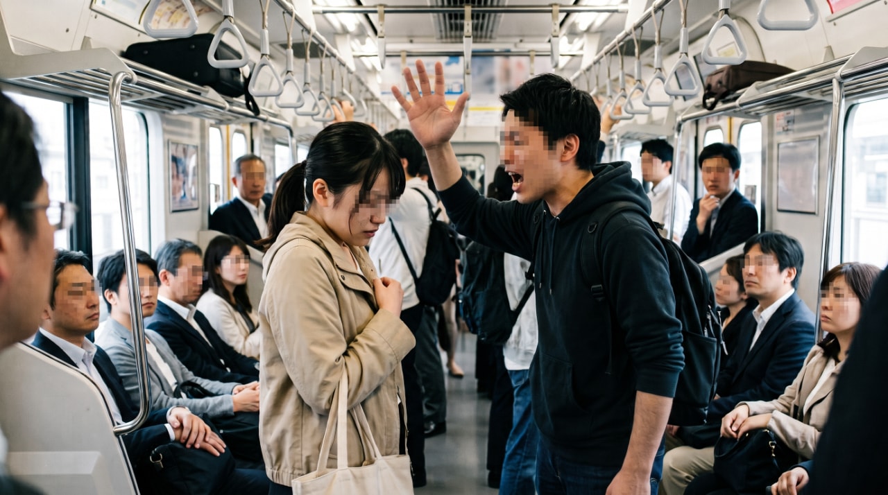 電車内で見知らぬ男性が怒号!即座の車両移動で危険を回避