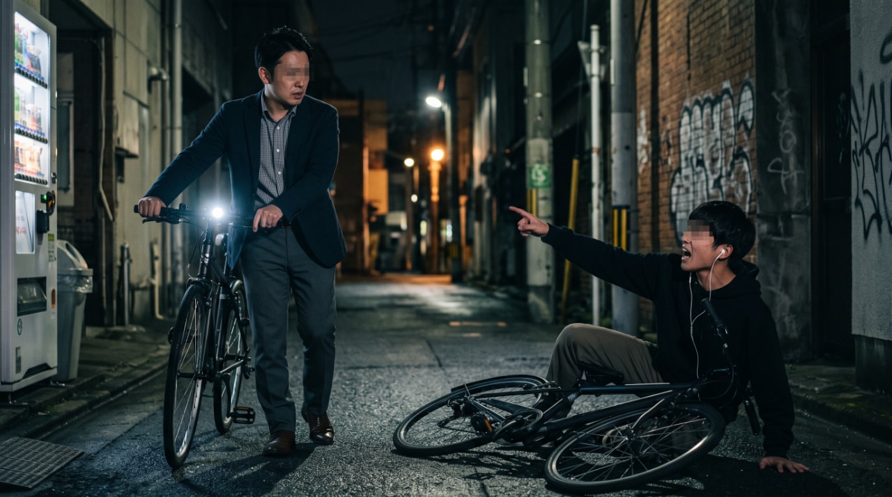 無灯火自転車に逆切れ!夜間の交通トラブルと警察活用回避策