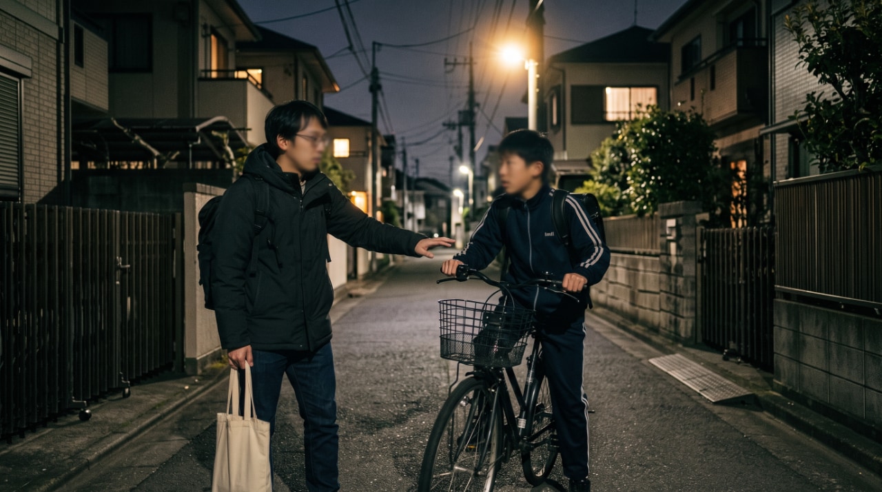 夜道の住宅街で自転車接触!追い越し時の事故を防ぐ自衛策