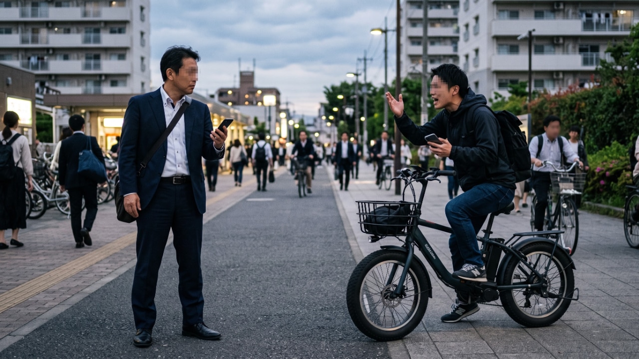 スマホ歩道暴走自転車に逆切れ!注意時のトラブル回避策