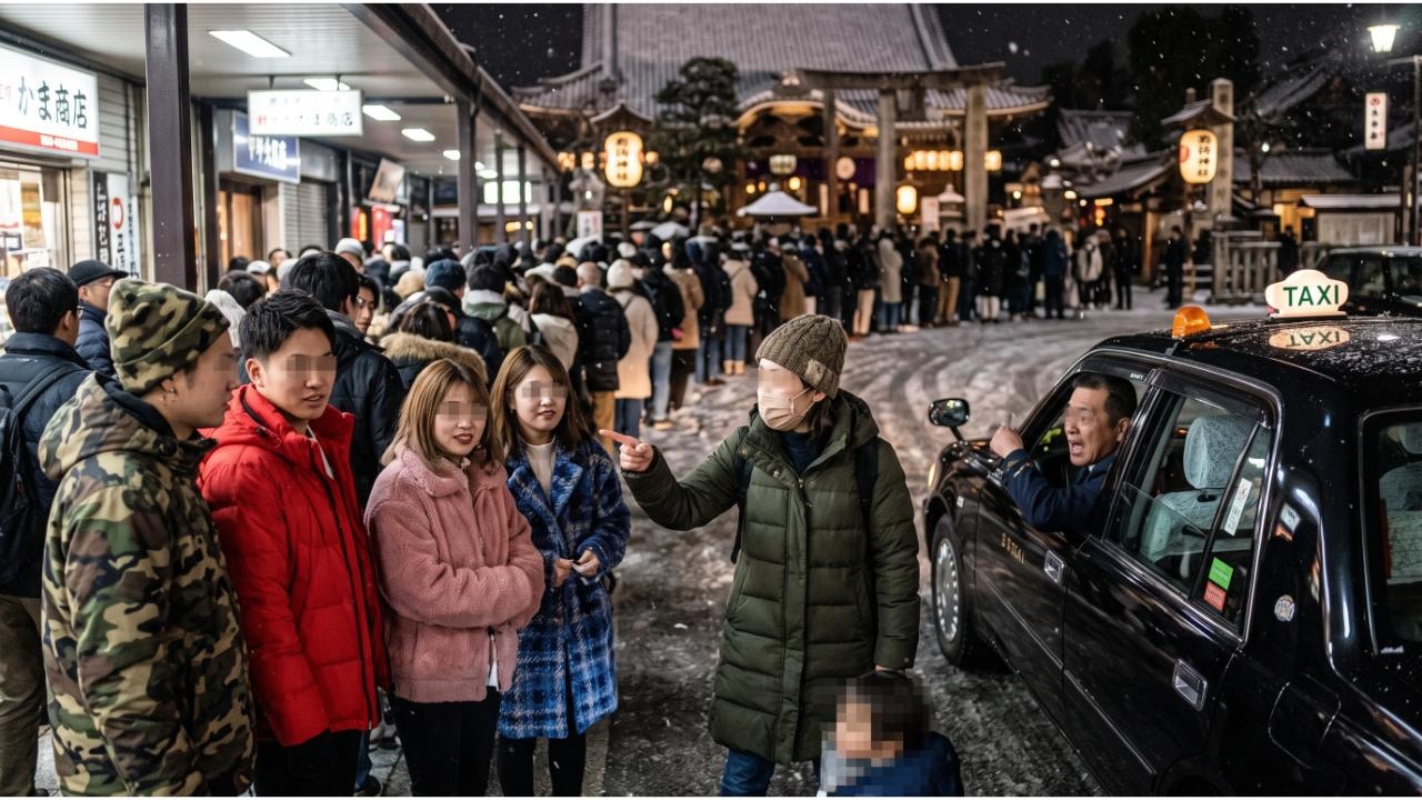 年末年始の京都で悲劇！タクシー乗り場の理不尽な横入りとまさかの暴言