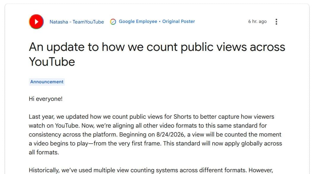 画像出典：Google ヘルプ（https://support.google.com/youtube/thread/433409976?linkId=63282491）