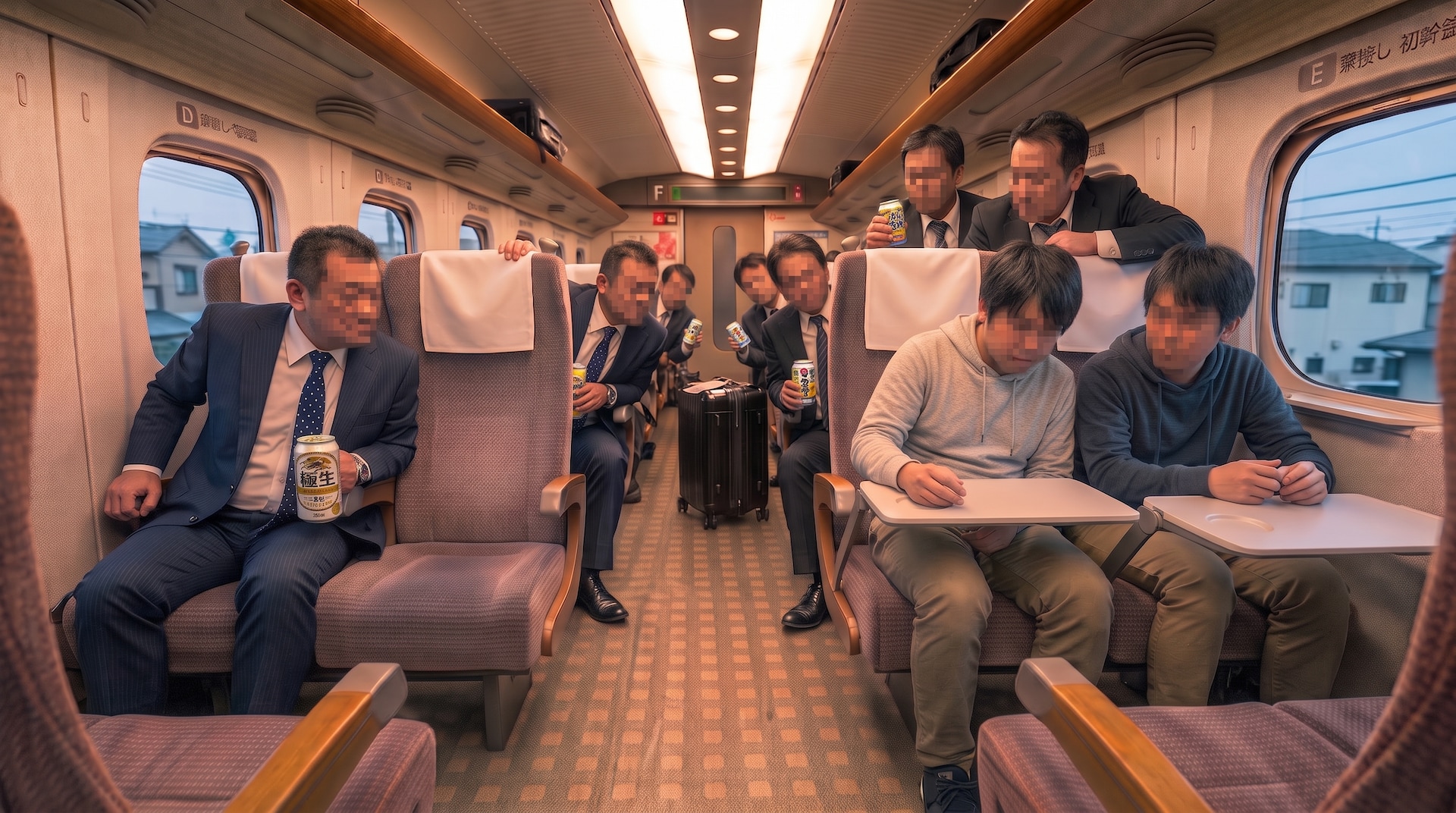 新幹線で騒ぐ集団に注意して逆ギレ！窮地を救った車掌の神対応