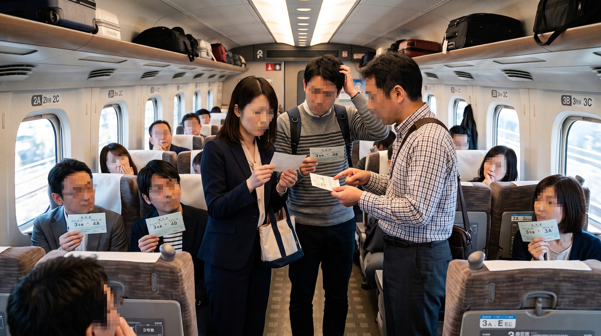 新幹線の指定席に先客？連鎖する席間違いを解決した車掌の技