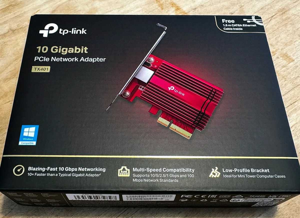 TP-Linkの10Gbps対応LANボード「TX401」