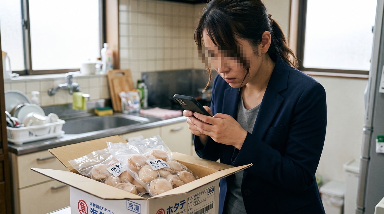 「自己判断で食べないで!」冷凍ホタテが解凍状態で届いた際の対応