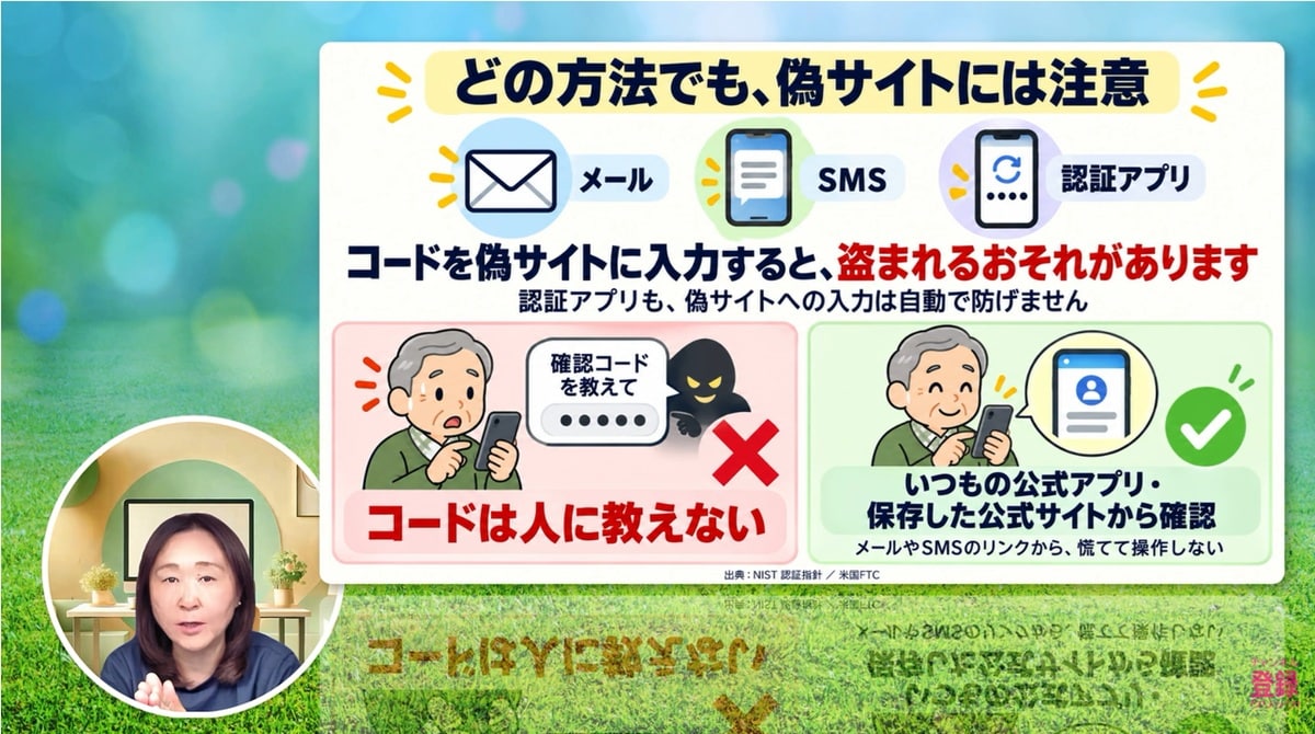 必ず確認！認証アプリ使用時の注意点！