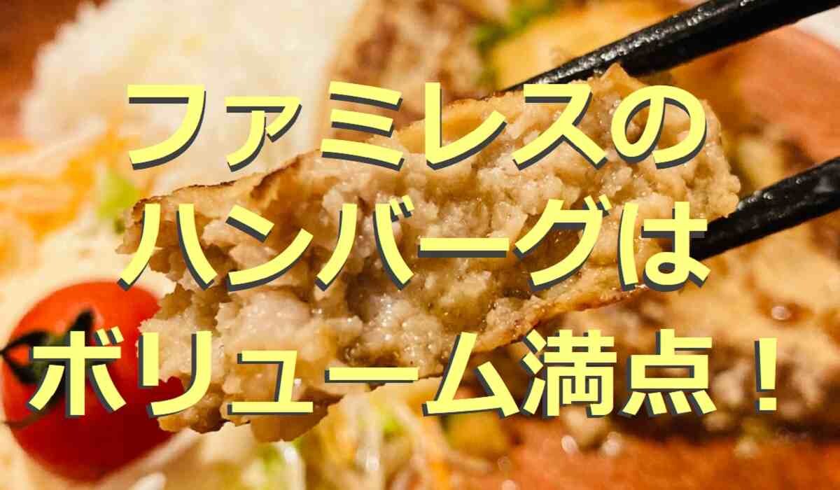 ファミレスのハンバーグ5選！デニーズ・ガストなど人気チェーン店から厳選！