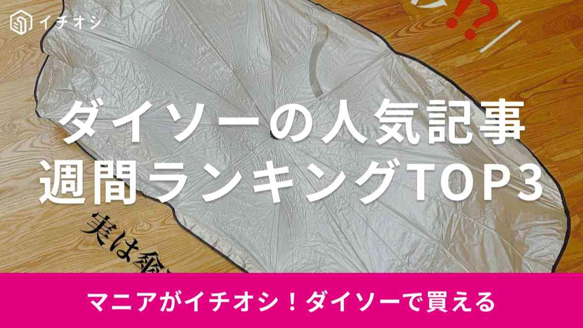 【ダイソー】大バズ中の「折りたたみ傘型サンシェード」も！今週読者に人気だった記事ランキングTOP3