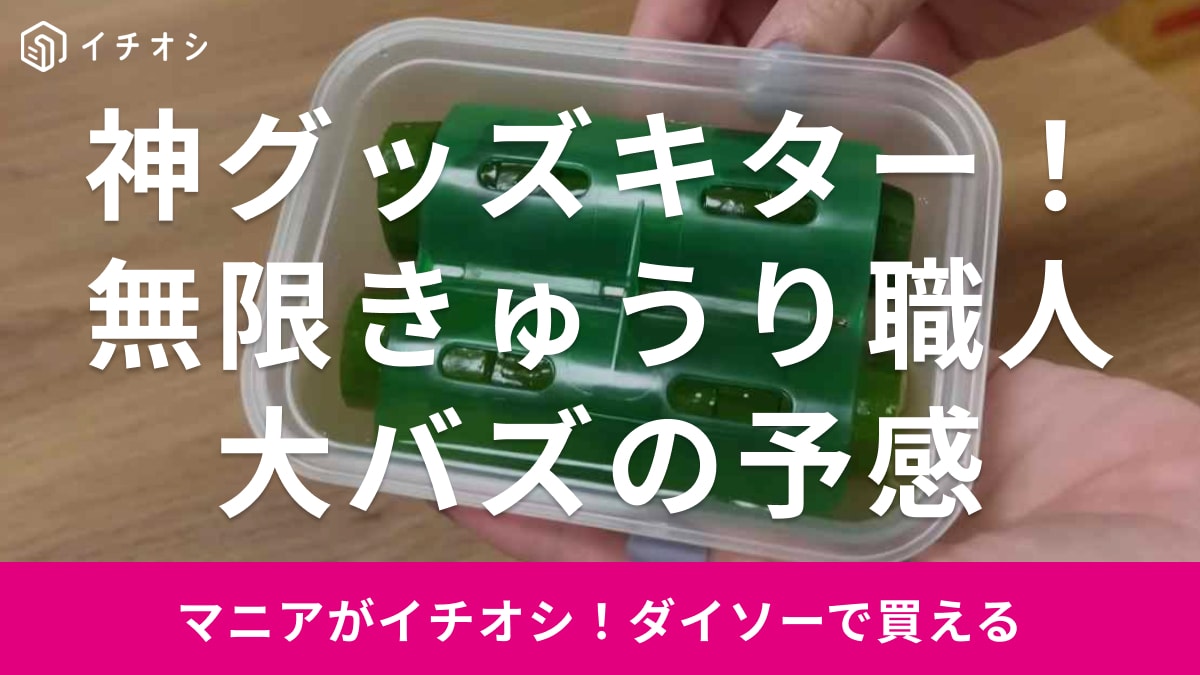 【ダイソー】神グッズキター！「無限きゅうり職人」は大ヒット「味付け玉子職人」の後続品！2時間で漬物が完成しちゃう