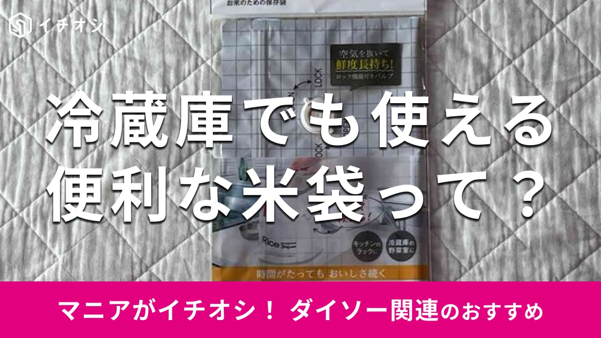 100均ダイソーの米袋「お米のための保存袋」は3kg入って冷蔵庫でも便利！使い方と売り場