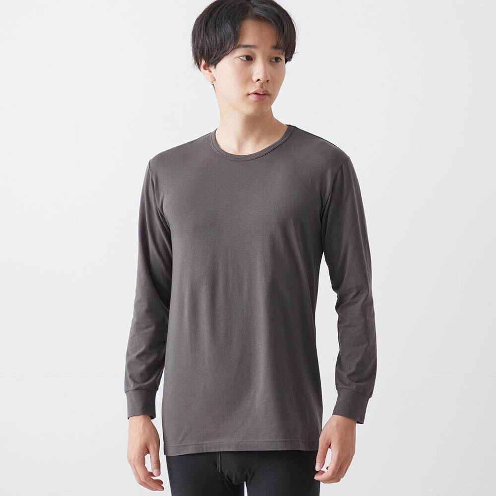 男性が毎日着たくなる相棒に!「綿混あったかインナー ホットコット・クルーネック長袖メンズ」