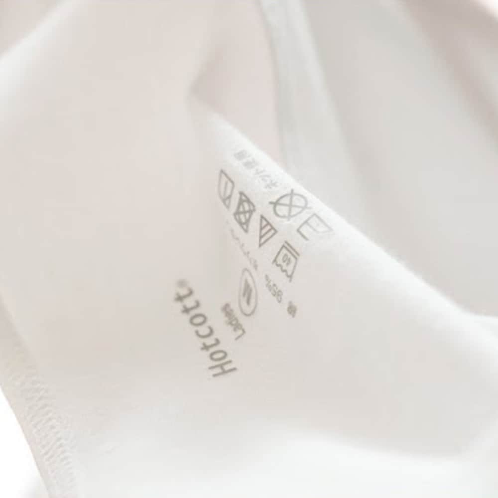 洗濯タグがなく印字されているのもうれしい