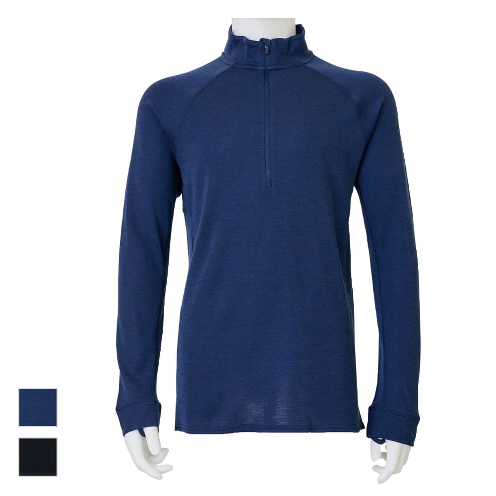 ワークマン「メリノウール100ミドルウエイト長袖ハーフジップ」