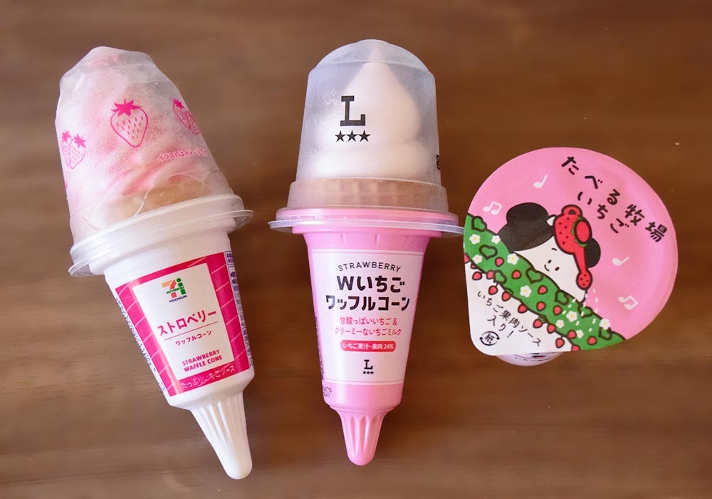 コンビニいちごアイス