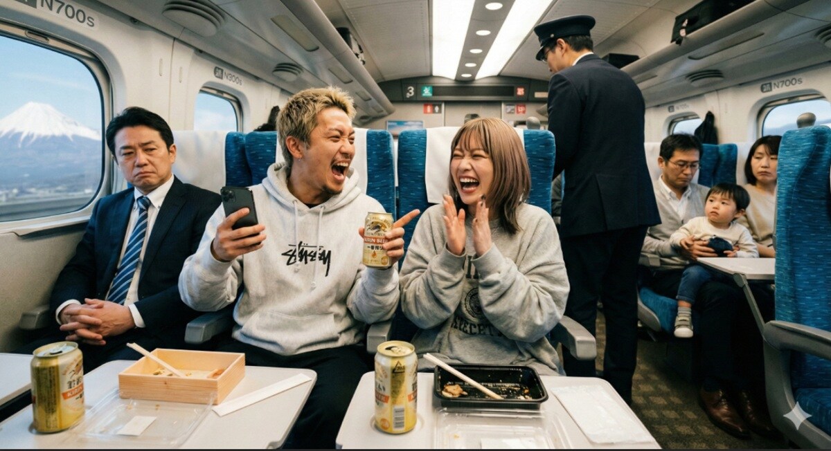 新幹線で後ろの席がうるさい…注意したら逆ギレしたカップルにどう対応した？