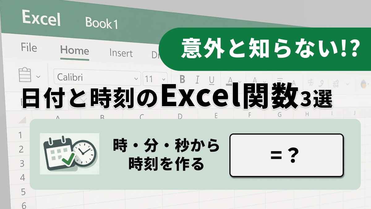 【Exce勤怠管理】「時間の計算」でミスしてない？時間の引き算と足し算を極める関数3選