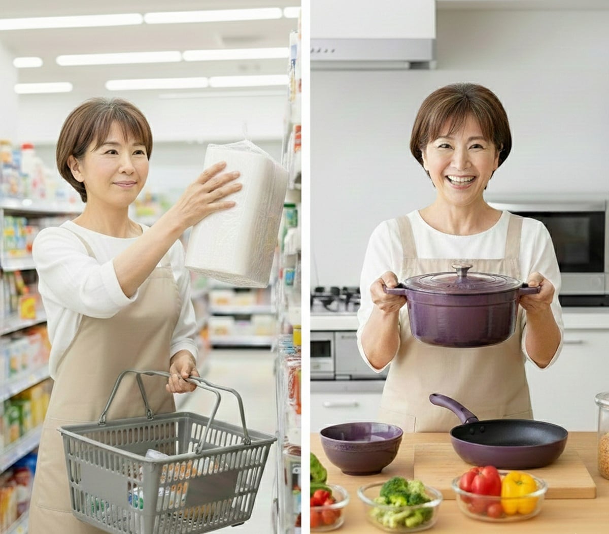 世帯年収400万・50代主婦の節約術！トイレットペーパー（消耗品）は最安値のPB商品で、長く使うキッチン用品は妥協しない