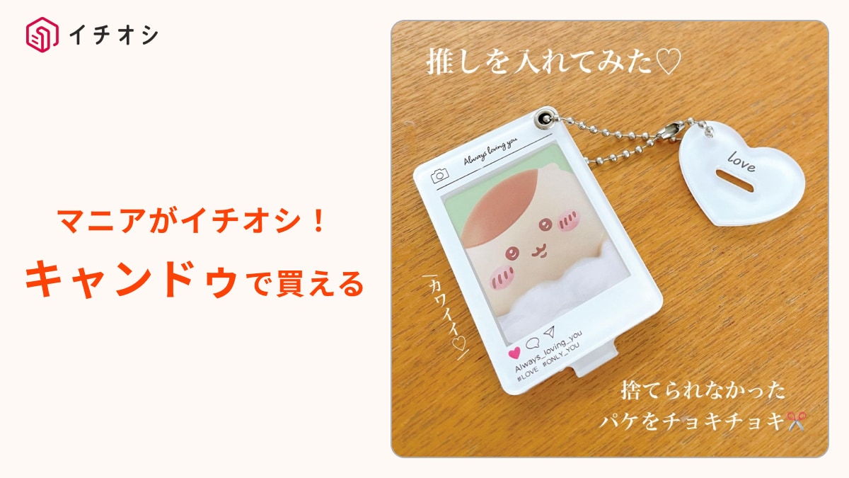 【キャンドゥ神】推しの日常をパシャリ！110円のインスタ風「キーホルダー」は即ゲット推奨